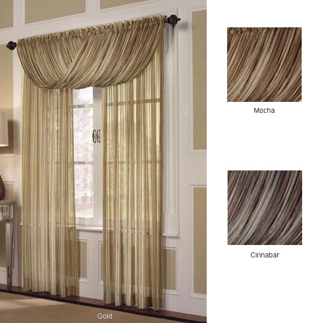 Sultress Stripe Sheer Window Curtain Valance  