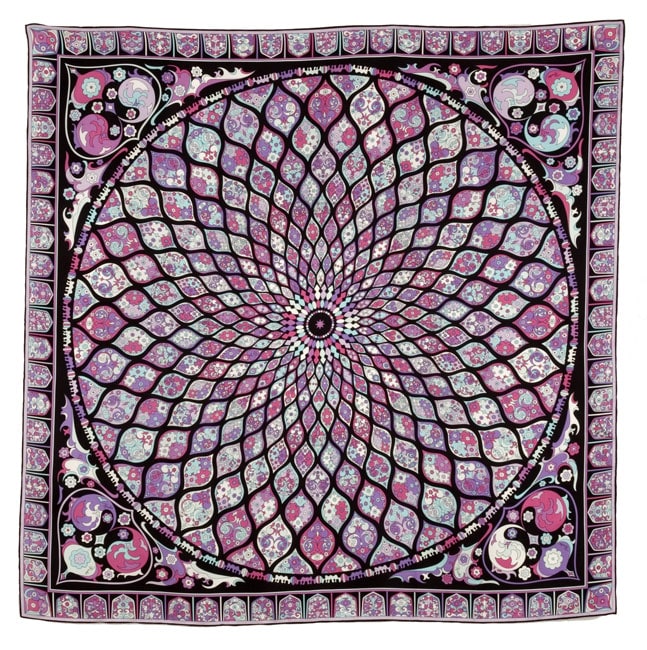 Emilio Pucci Moroccan Inspired Silk Scarf  