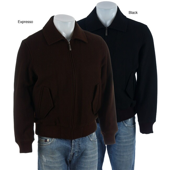 Claiborne Men's Wool Blend Bomber Jacket Free Shipping Today