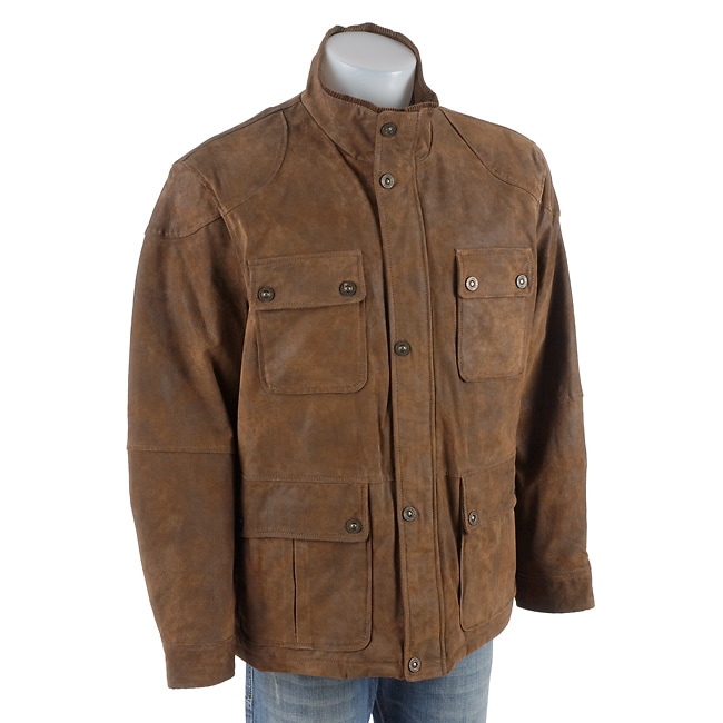 Columbia Men's Leather Hipster Jacket - Free Shipping Today - Overstock ...