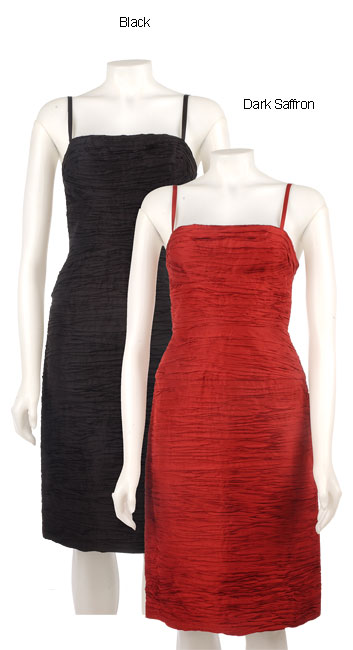 BCBG Max Azria Ruched Spaghetti Strap Dress  