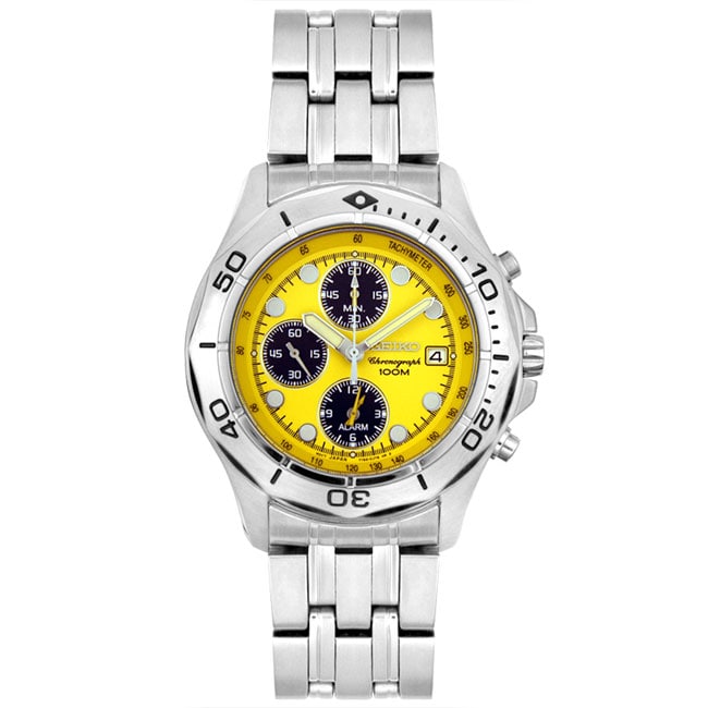 Seiko chronograph shop yellow face