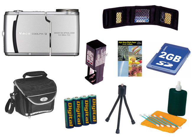 Nikon Coolpix S4 6MP Digital Camera + Bonus Kit (Refurb)