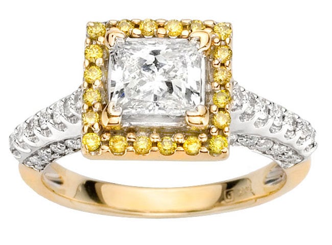 14k Two tone 1 1/2ct TDW Diamond Ring (G I, SI2 I1)