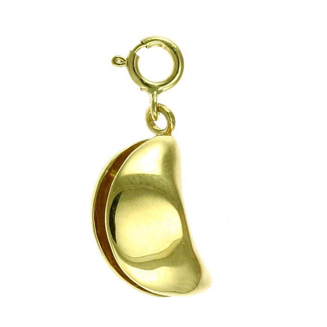 14k Yellow Gold Fortune Cookie Charm