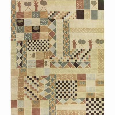 Nourison Hand-tufted Kalahari Multicolor Wool Rug (3'9 x 5'9) - 3'9" x 5'9"