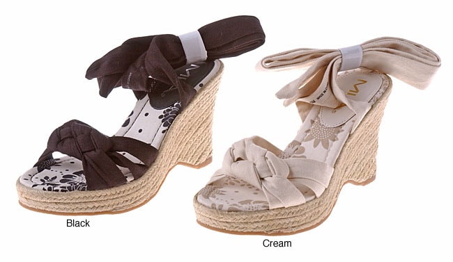 MIA Alaft Ankle Wrap Wedge Sandals  