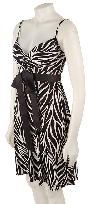 Tiana B. Zebra Print Cocktail Dress  