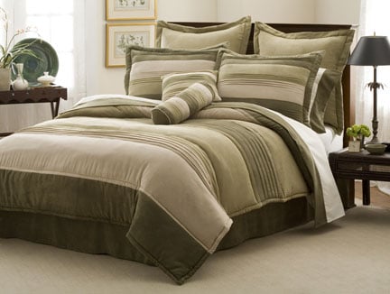 Peyton Place Microsuede 8 piece Bedding Ensemble with 230tc Sheet Set