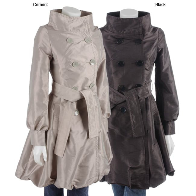 Coffee Shop Belted Taffeta Jacket  