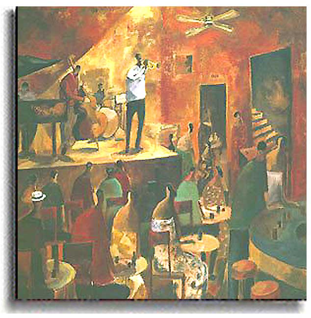 shop red jazz by didier lourenco stretched canvas art free