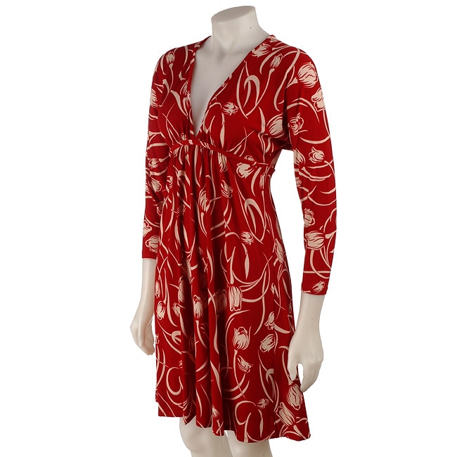 Retro Rags Empire Dress w/ White Tulip Design  