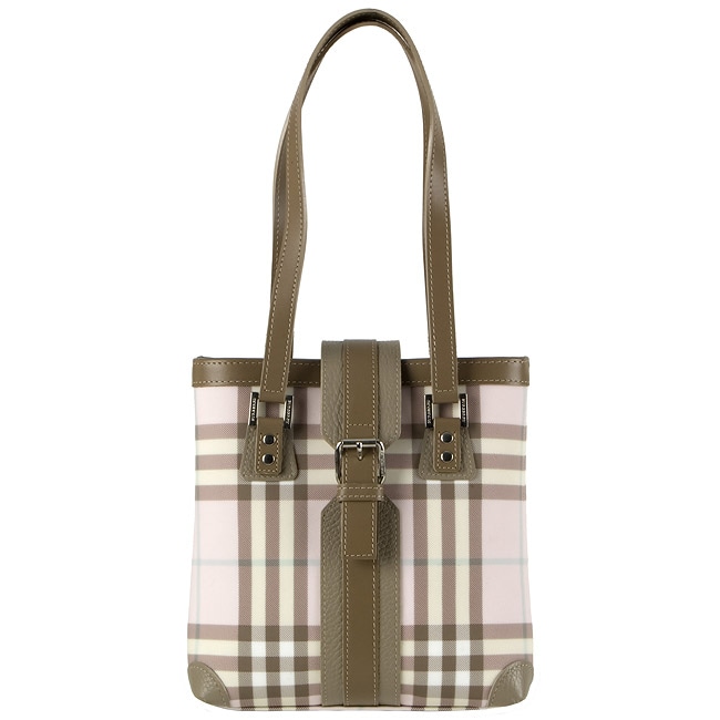 burberry plaid tote bag