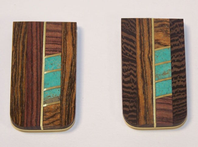 Handcrafted Turquoise Accented Money Clip (Native American 