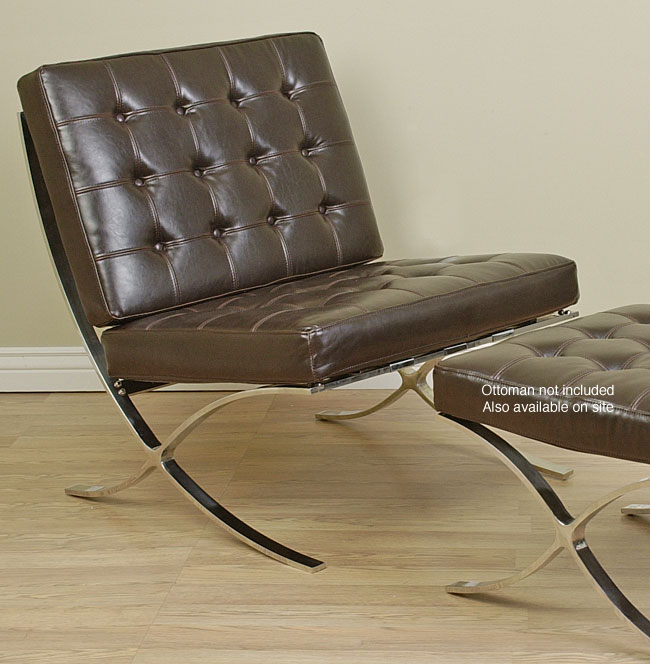 Barcelona Style Dark Brown Chair - Free Shipping Today ...