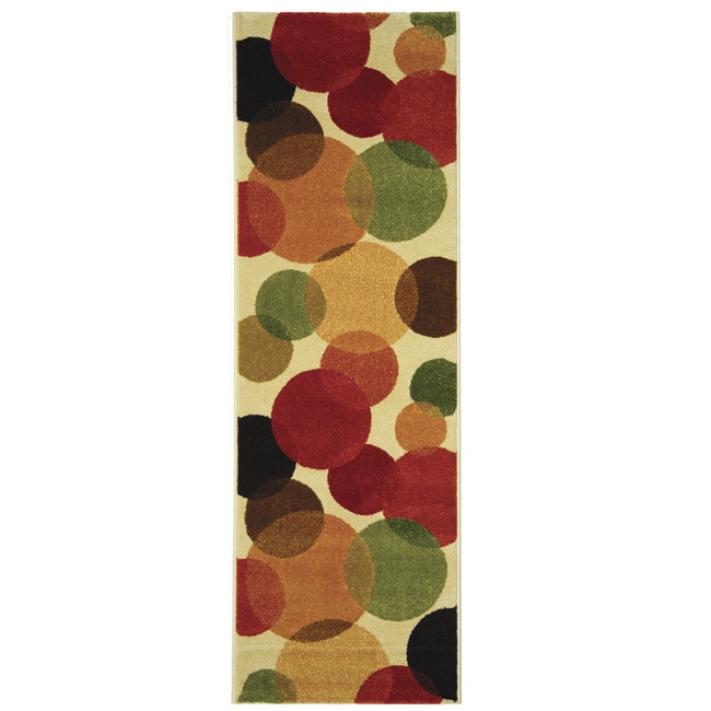 Fine spun Bubbles Cream/ Multi Area Runner (24 X 67)