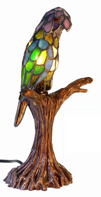 Tiffany style Parrot Accent Lamp  