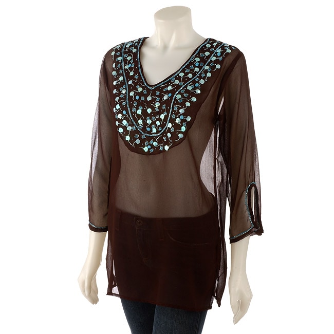 Peppermint Bay Embellished Swimsuit Coverup Free Shipping On Orders