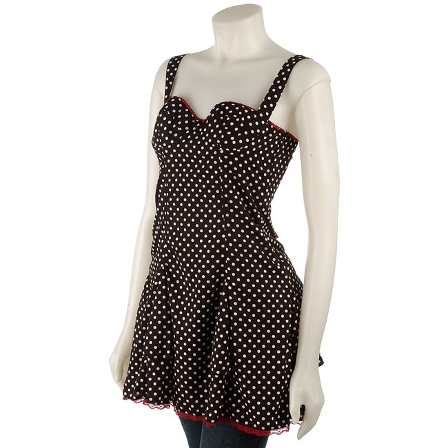 Hot Kiss Spaghetti Strap Polka dot Mini Dress  