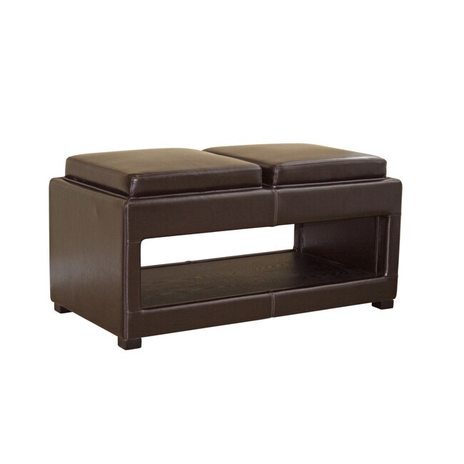 Fliptop Storage Tray Ottoman Bench Free Shipping Today Overstock