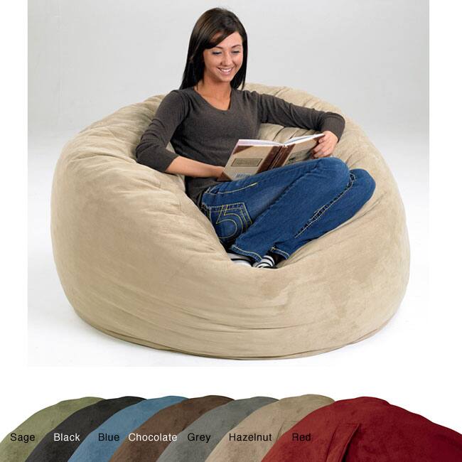 Large Memory Foam Lounge Bag with Removable Cover