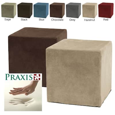 Deluxe Memory Foam Cube Ottoman