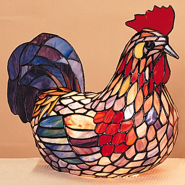 Tiffany Rooster Accent Lamp  