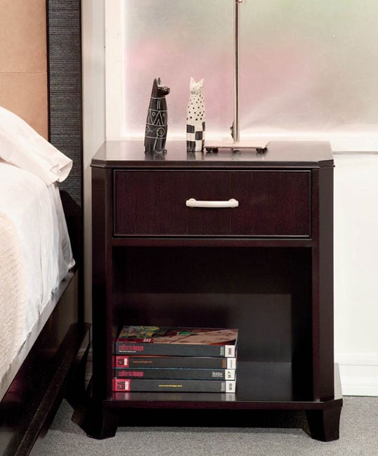 Manhattan Single Drawer Nightstand with Open Shelf