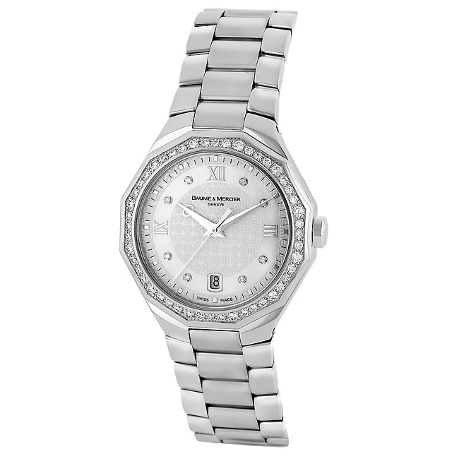 Baume & Mercier Riviera Women's Diamond Watch - 10746495 - Overstock ...