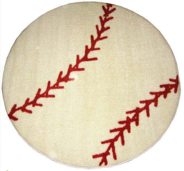 Baseball Rug (3'3 Round) Free Shipping On Orders Over 45 Overstock