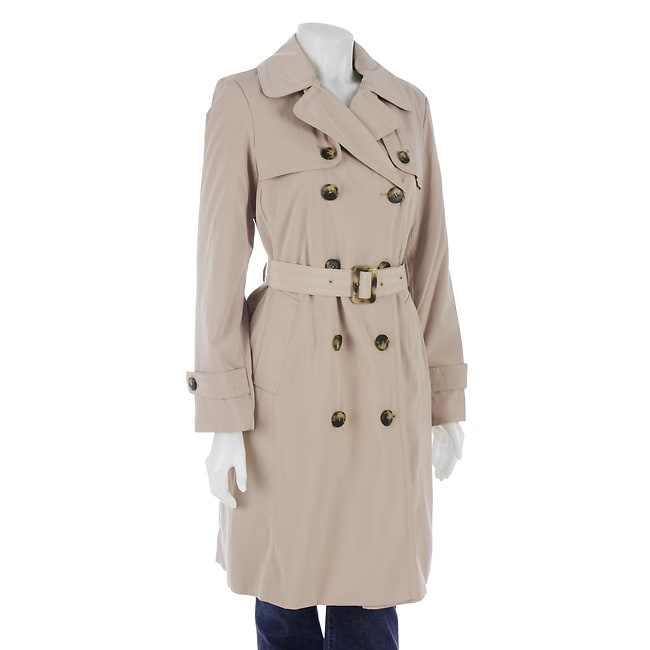 London Fog Women's 3/4-length Trench Coat with Plaid Lining - 10752064 ...