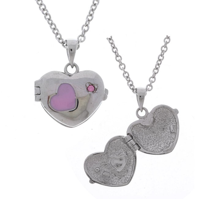 Sterling Silver Heart Locket Necklace  