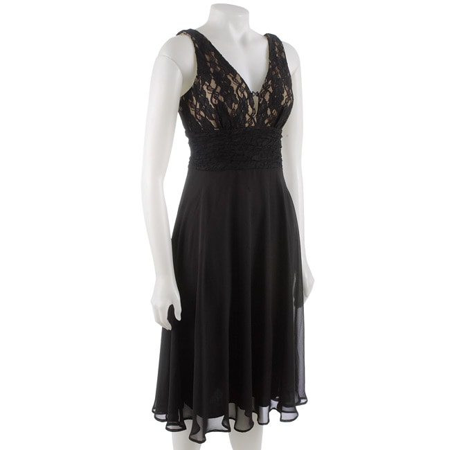 Connected Apparel Sleeveless Black Dress  