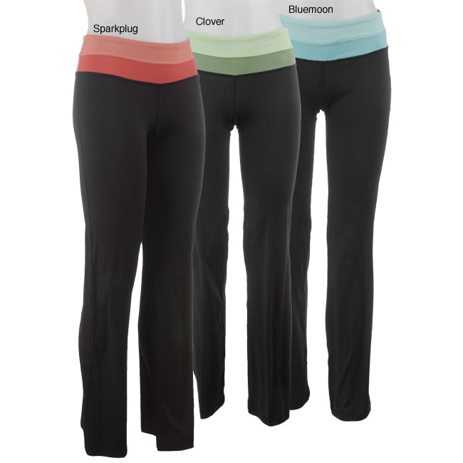 Oleg Cassini Bicolor Waistband Yoga Pants  