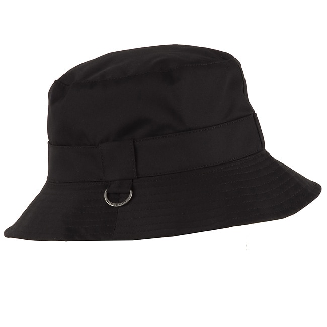 Burberry Black Cotton Bucket Hat  