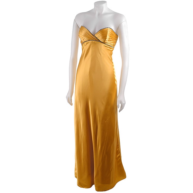 Betsey Johnson Yellow Silk Evening Gown  