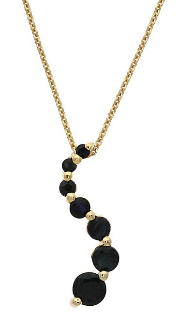 glitzy rocks 18k gold over silver sapphire journey pendant today $ 14 