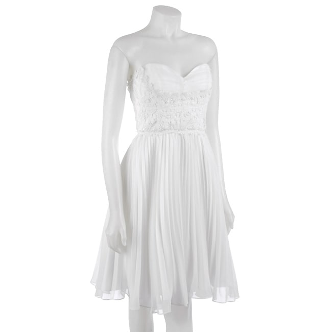 Betsey Johnson White Strapless Dress  