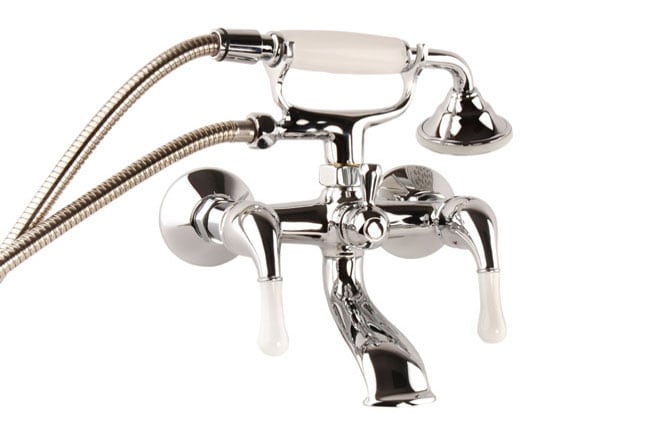 Wall Mount Bath Tub Faucet & Handheld Shower Head  