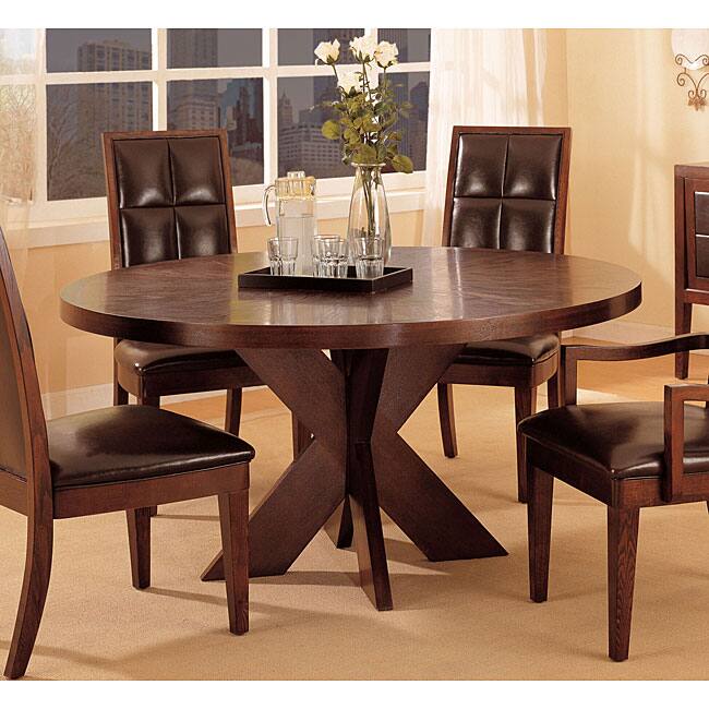 Round X Base Dining Table