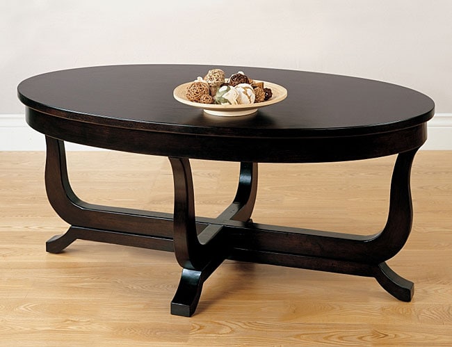 Harp Leg Oval Coffee Table  