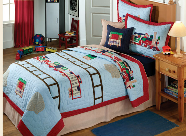 Vintage Train Quilt Set  