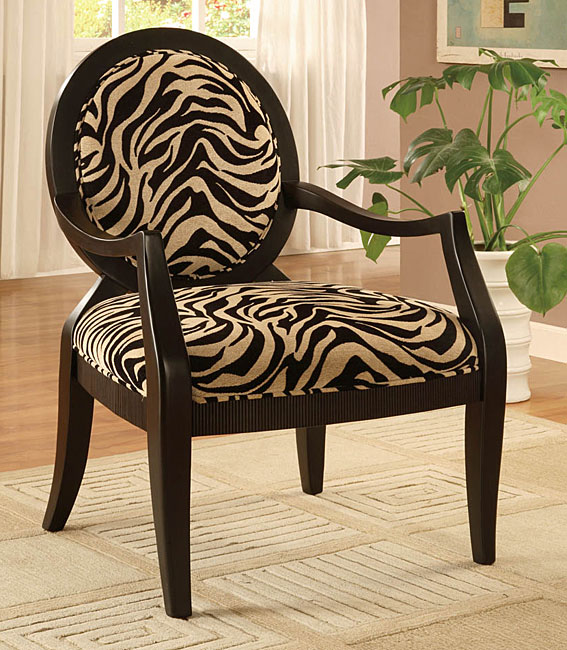 Zebra Print Oval Back Chair - Free Shipping Today ...