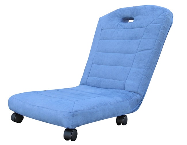 Microfiber Royal Blue Chair with Wheels  