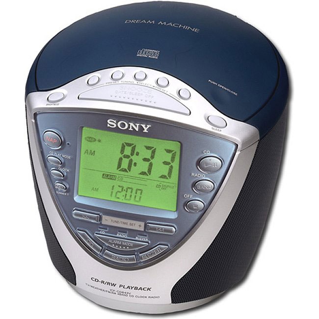 Sony AM/FM/TV Clock Radio with CD Player  