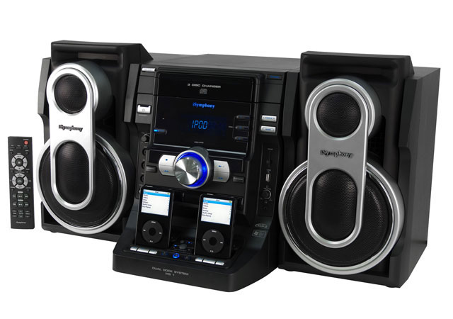 iSymphony Mini CD Stereo System w/ Dual iPod Docks  