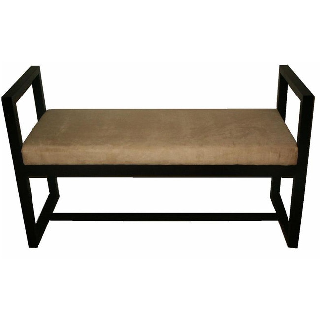 Valencia Microsuede Modern Arm Bench  