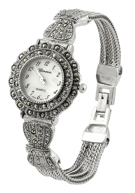 Geneva Marcasite Womens Antique Watch  