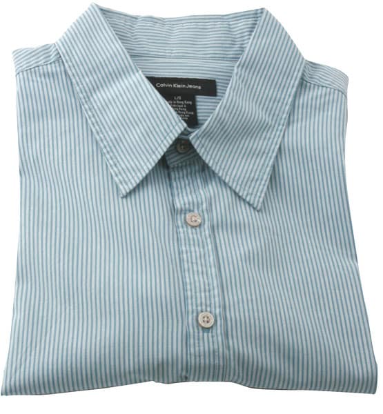 Calvin Klein Mens Blue Striped Shirt  