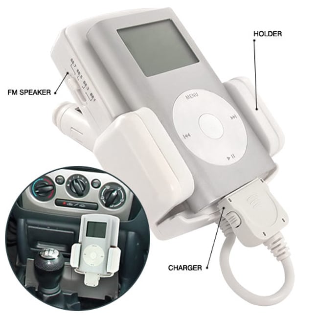 iPod 3 in 1 FM Transmitter/ Charger Car Kit w/ Free Gift   